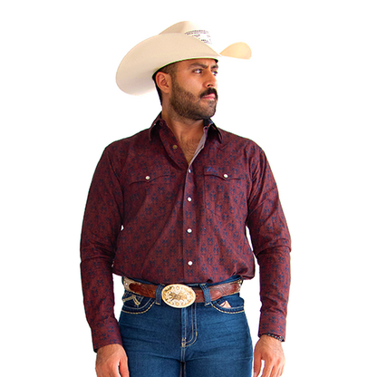 Camisa Vaquera Denver Rombus Red CHH176