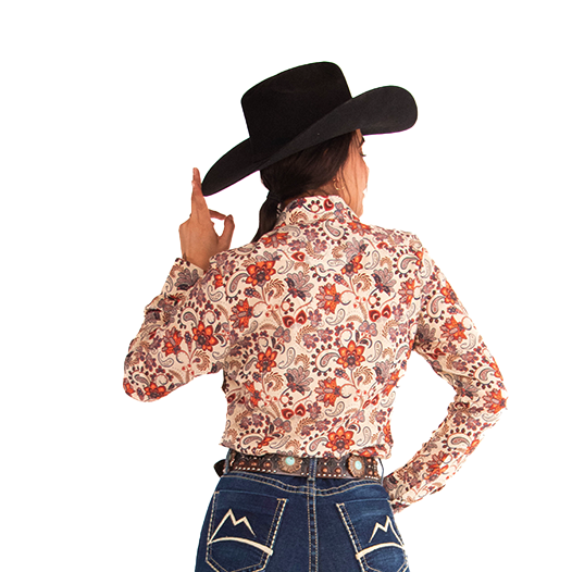 Camisa Vaquera Dama Amoeba Flowers CM122