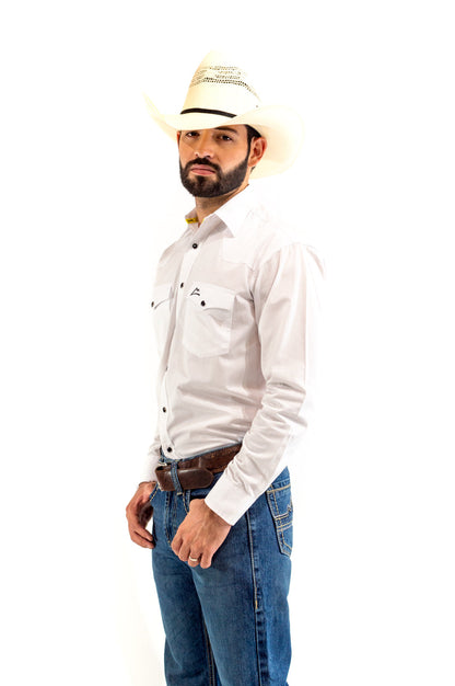 Camisa Vaquera Premium Caballero Blanca CHH112