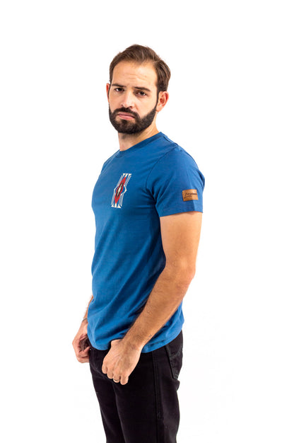 Playera Para Caballero Azul Plumbago TSC004