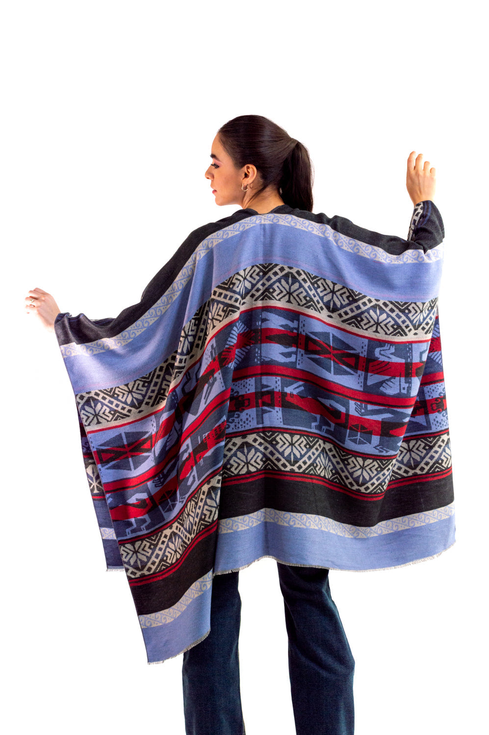 Copia de Poncho Icy Denver Blue étnico.