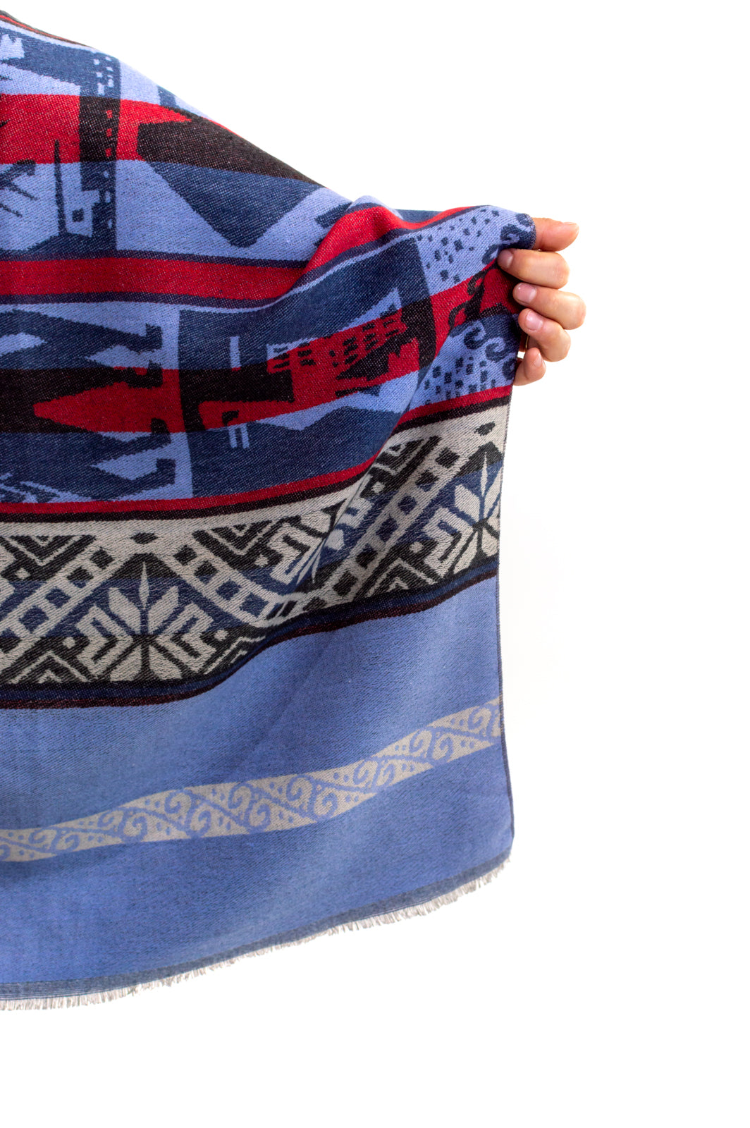 Copia de Poncho Icy Denver Blue étnico.