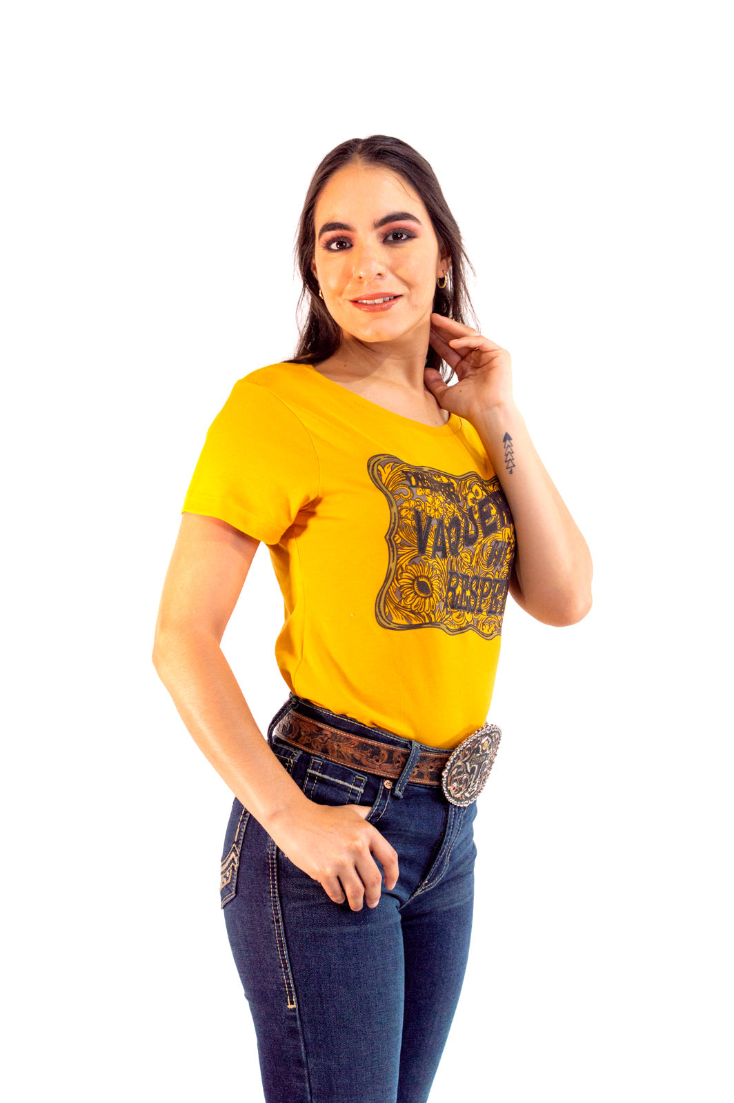 Playera para dama mostaza