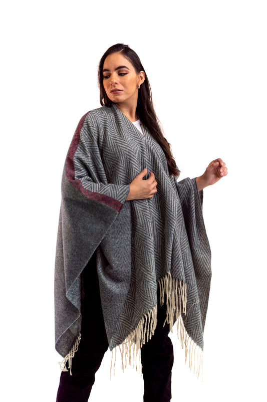 Poncho Icy Denver Gray