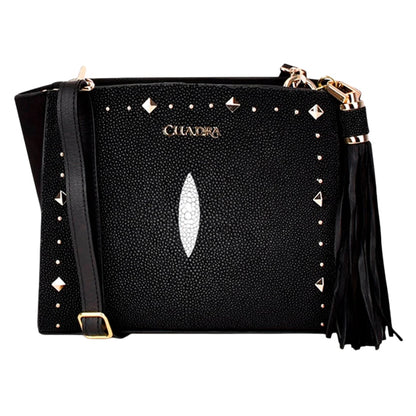 Crossbody en piel genuina de mantarraya para dama