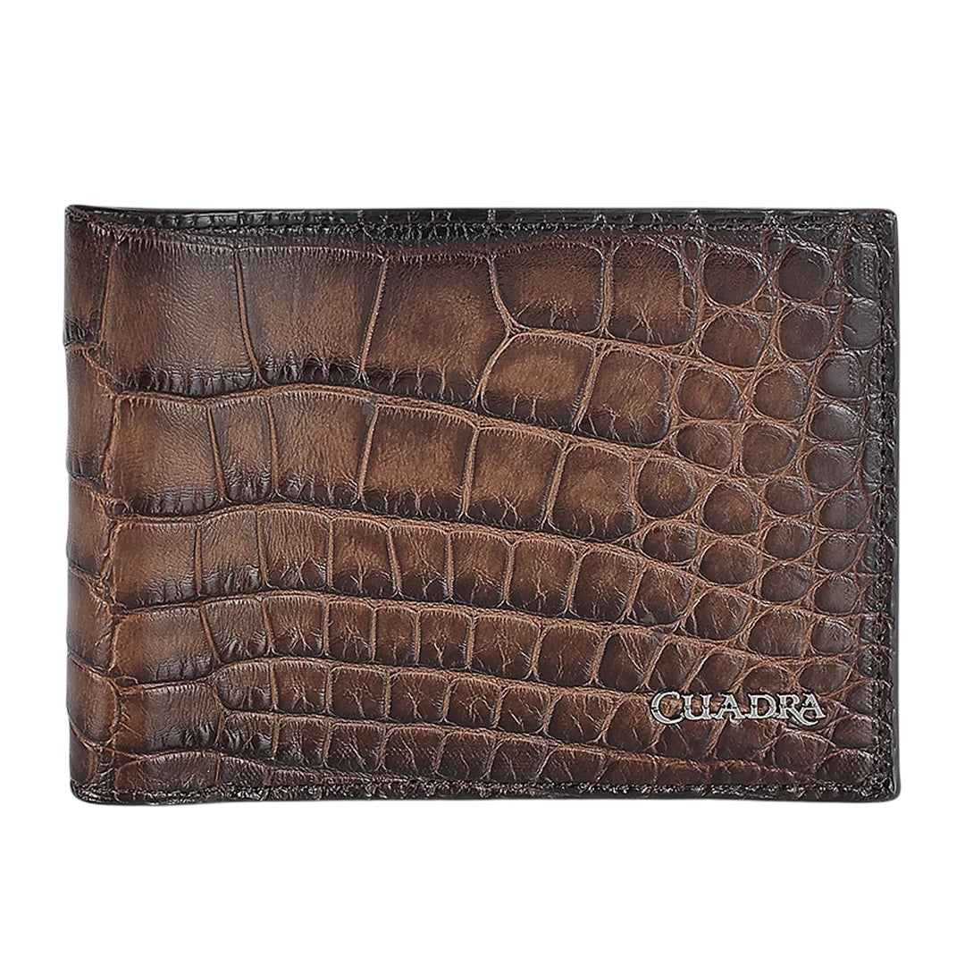 Cartera en piel genuina de alligator para caballero