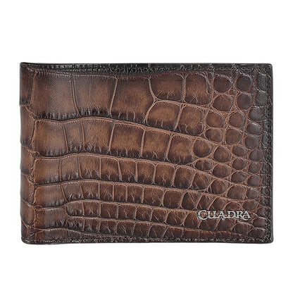 Cartera en piel genuina de alligator para caballero