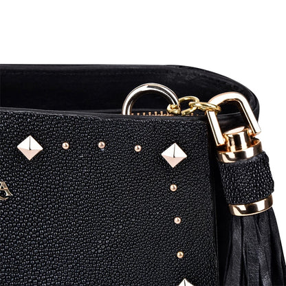 Crossbody en piel genuina de mantarraya para dama