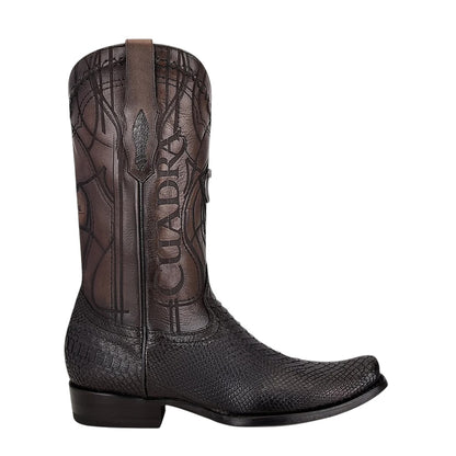 Bota tradicional en piel genuina de pitón para caballero