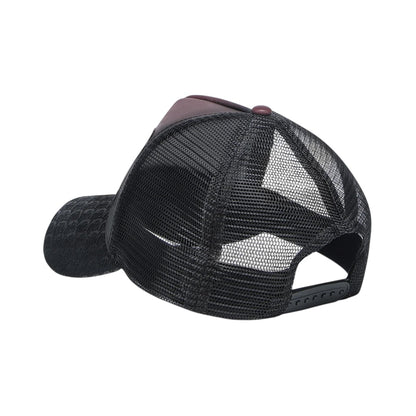 Gorra en piel genuina con diseño de pitón