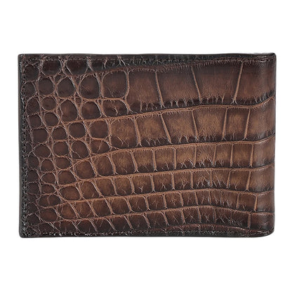 Cartera en piel genuina de alligator para caballero