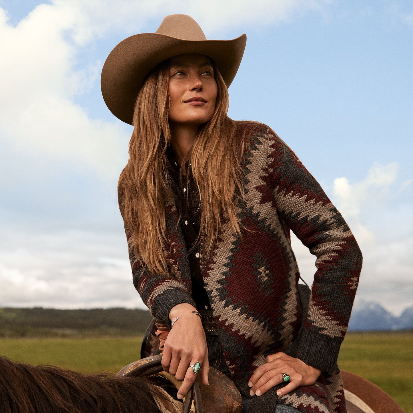 Vista lateral Texana Stetson Skyline 6X Sahara
