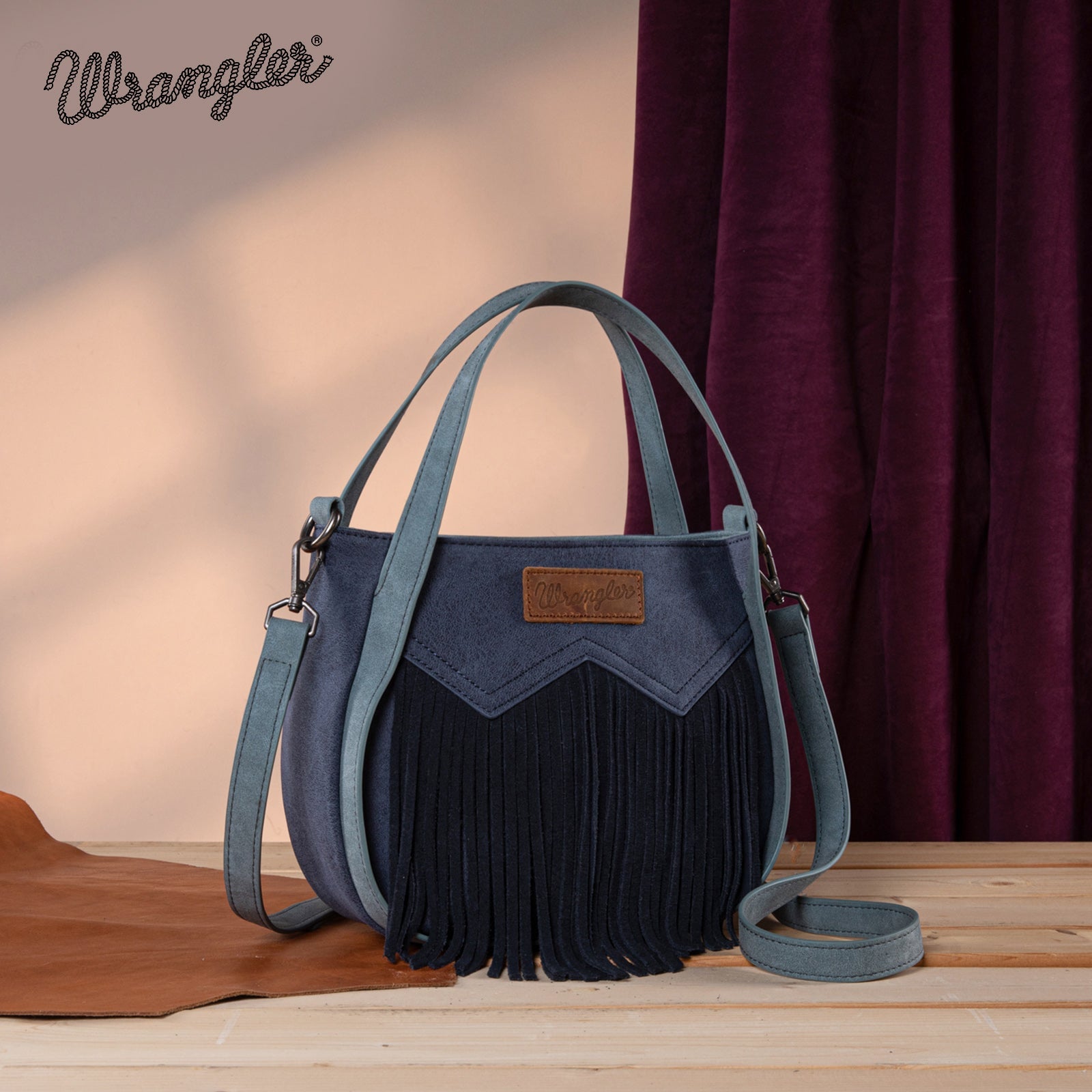 Bolsa Wrangler W Stitch Fringe Navy WG162-8136NY