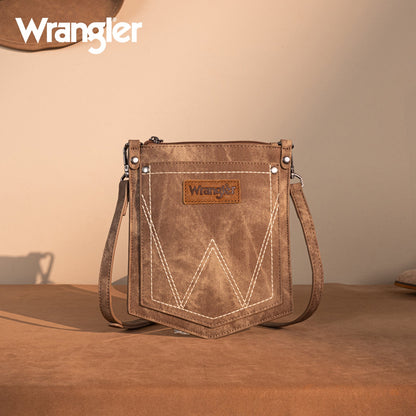 Bolsa Wrangler WG219-183BR café lateral