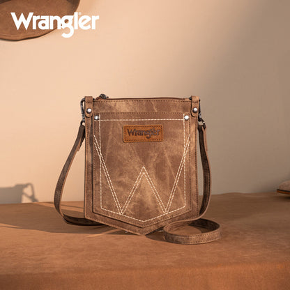 Bolsa Wrangler WG219-183BR café vista principal