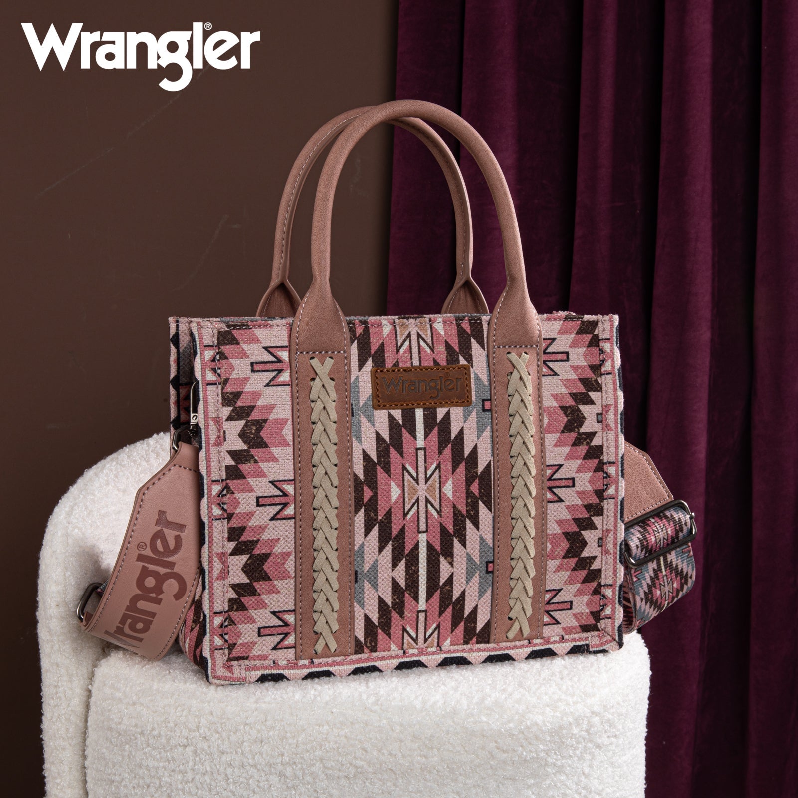 Bolsa Wrangler WG2213-8120SDPK dark pink detalle