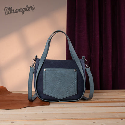 Bolsa Wrangler W Stitch Fringe Navy uso