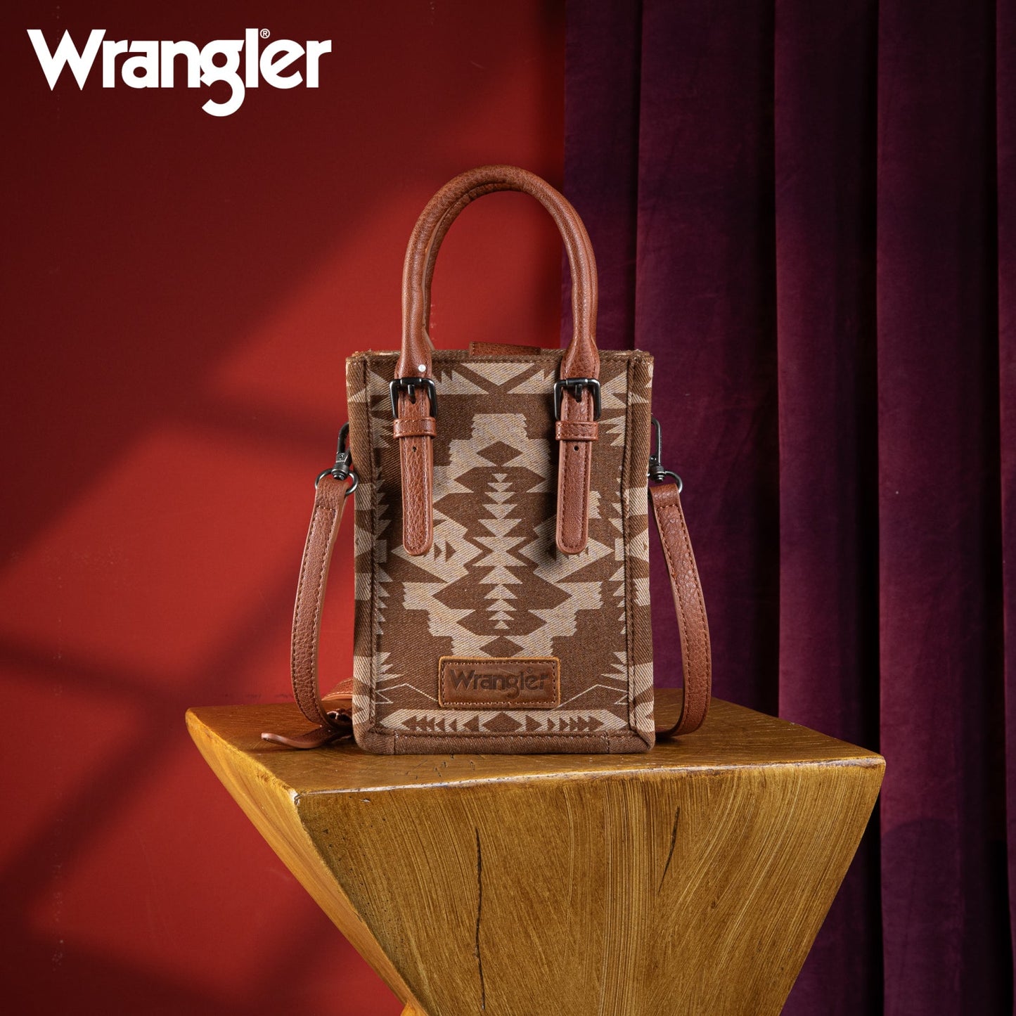 Bolsa Wrangler WG2212-8122BR café vista principal