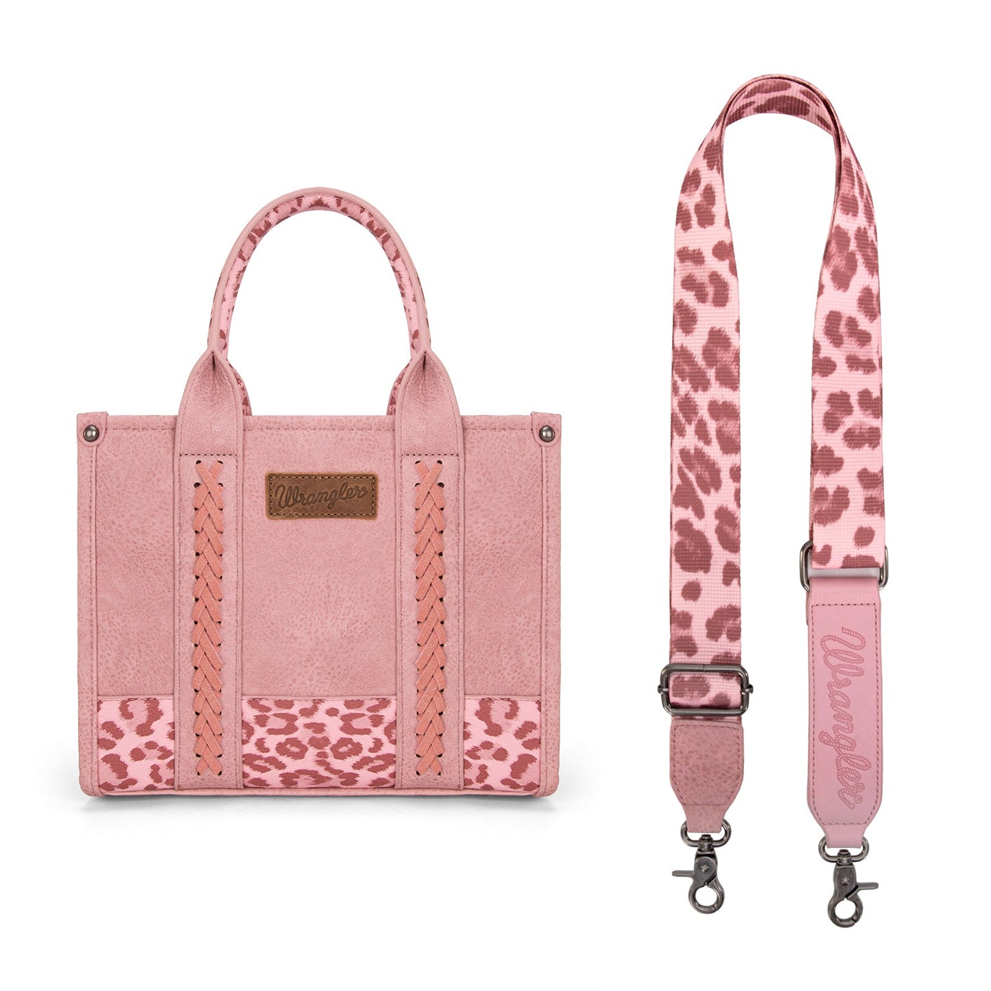 Bolsa Wrangler Leopard Print Rosa WG102-8120SPK posterior