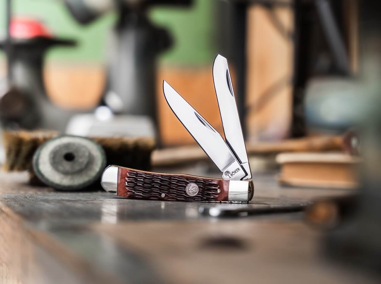 Navaja Boker 1095 Trapper Jigged Brown Bone