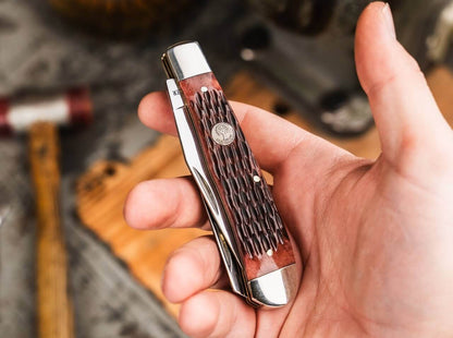 Navaja Boker 1095 Trapper Jigged Brown Bone