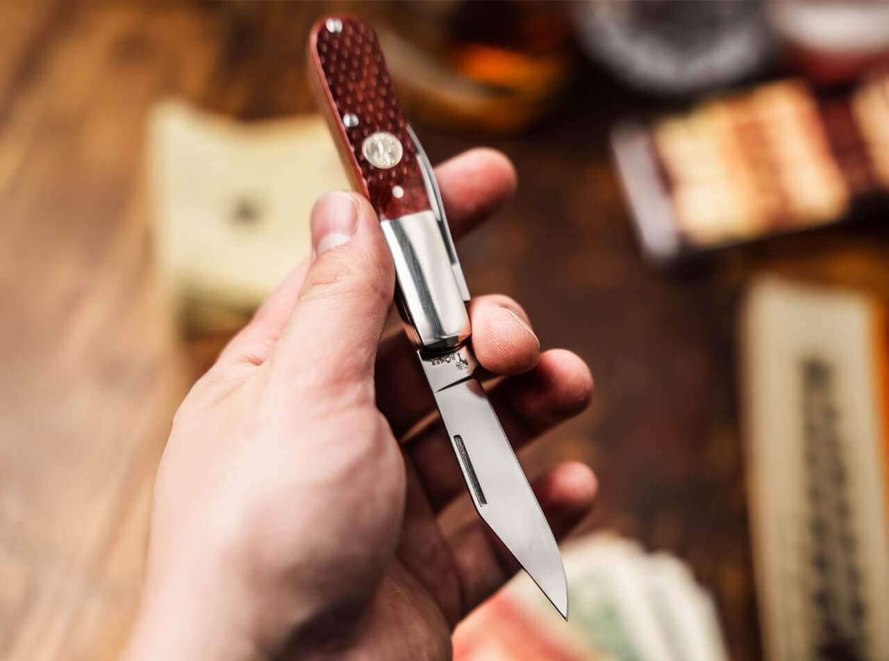 Boker Treebrand 2 BLD Barlow Brown Checkered Bone 110892