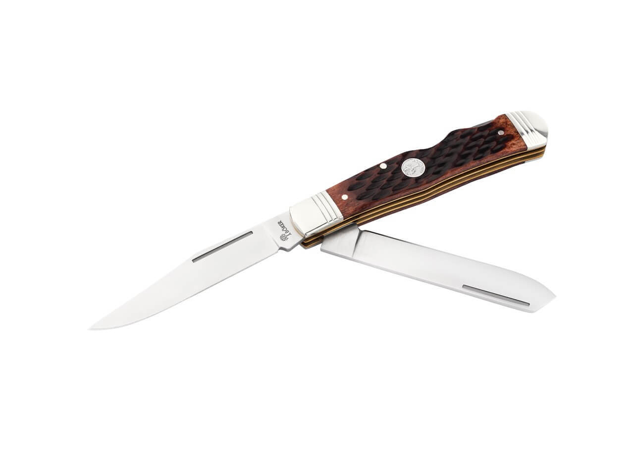 Navaja Boker Double Lock Trapper Jig Brown Bone