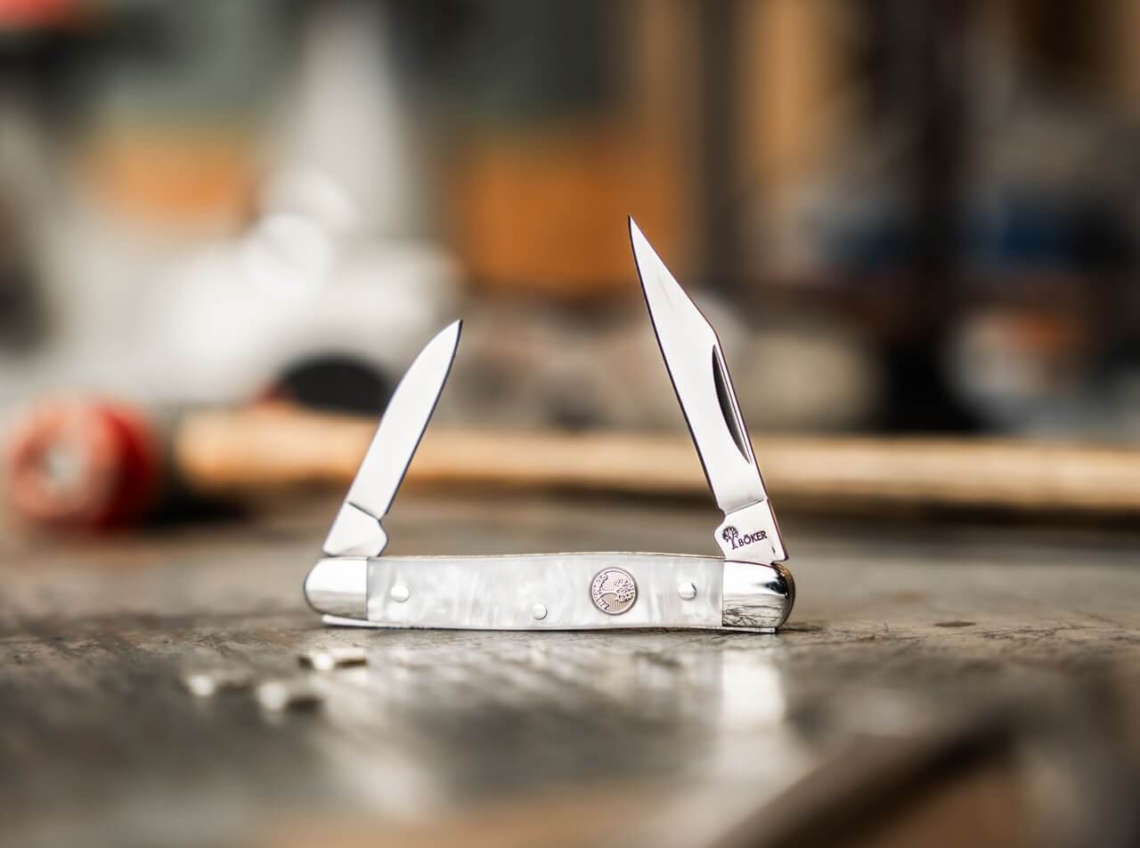 Boker Treebrand Pen Knife Faux Mother Of Pearl 110876