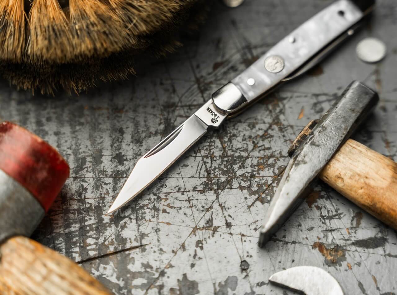 Boker Treebrand Pen Knife Faux Mother Of Pearl 110876