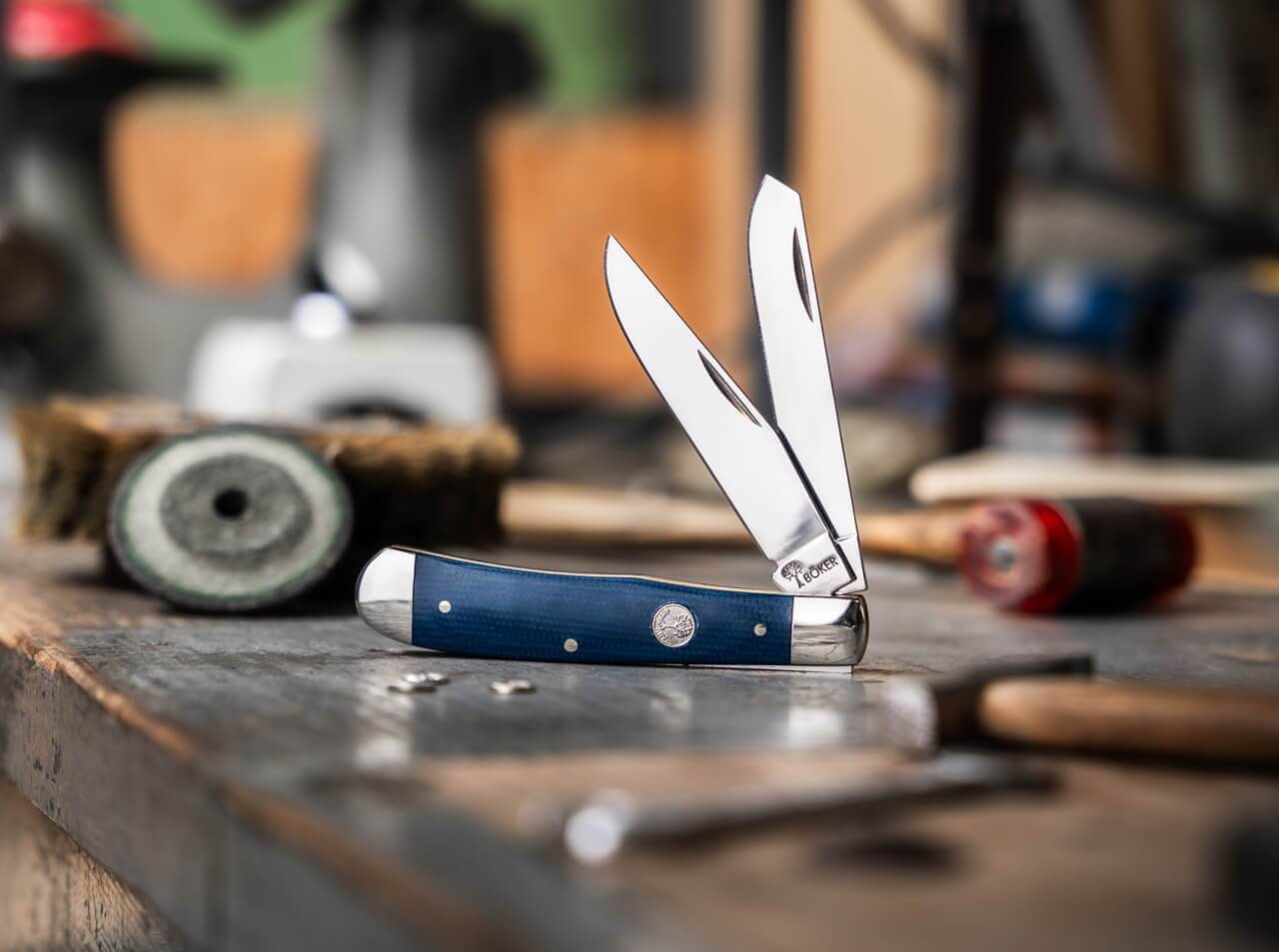 Navaja Boker Trapper Canvas Micarta Denim