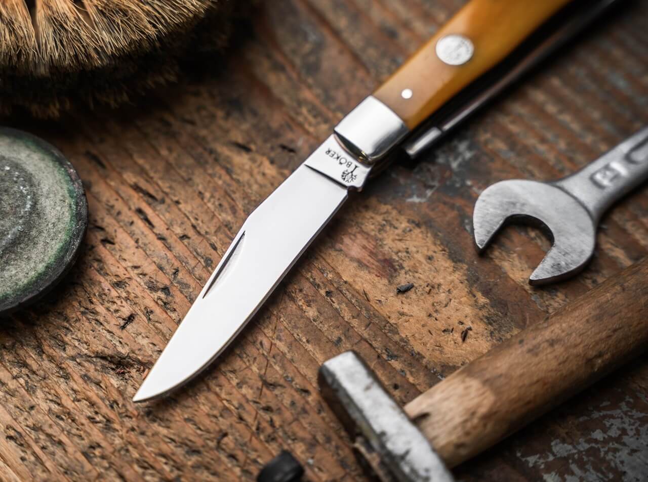 Navaja Boker Treebrand Trapper Smooth Yellow