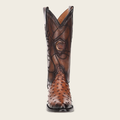 Bota de piel de avestruz
