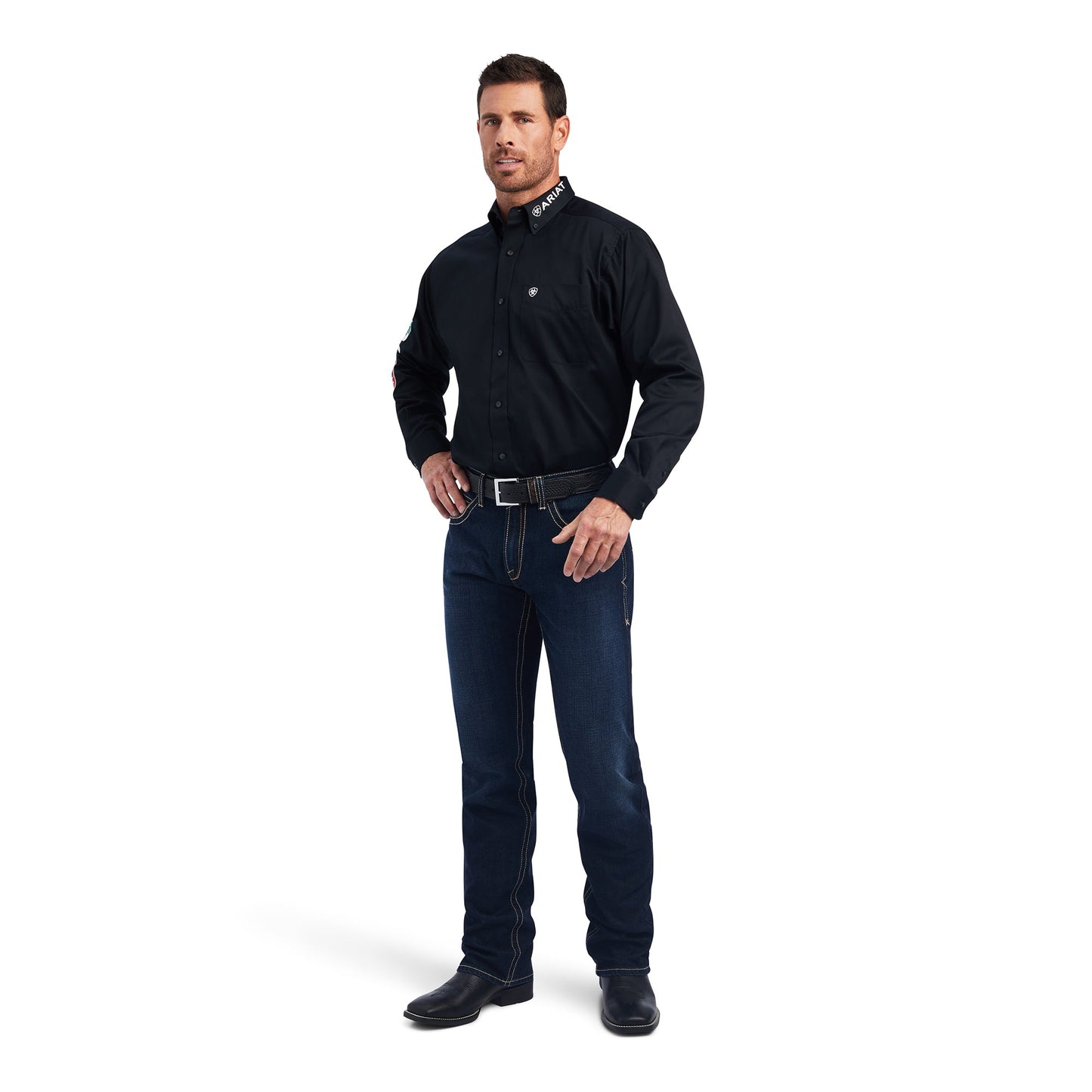 Camisa Ariat Team Logo México Negro