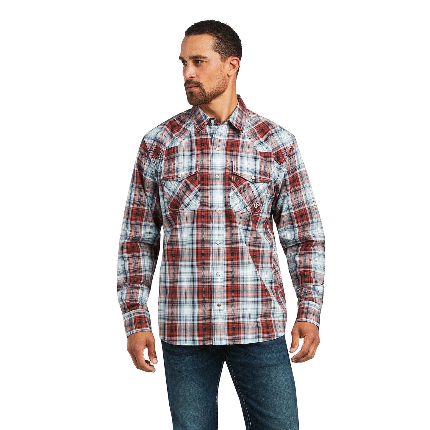 Camisa Ariat Hugh Corte Retro Botón A Presión