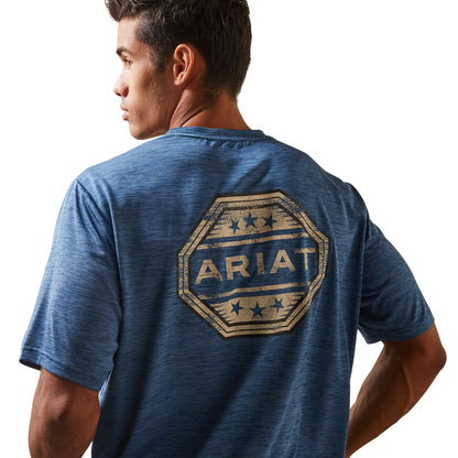 Playera Ariat Charger Stamp Azul