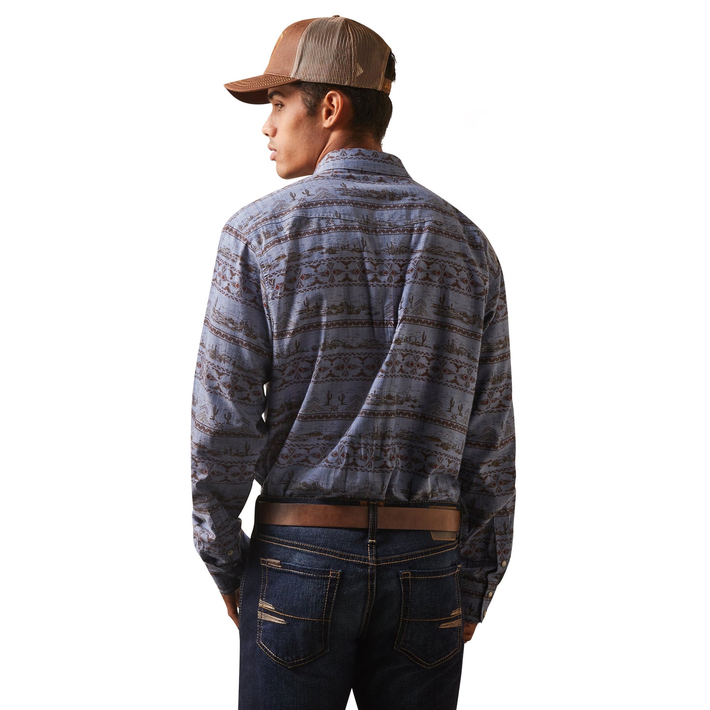 Camisa Ariat Haddington Corte Retro Botón A Presión