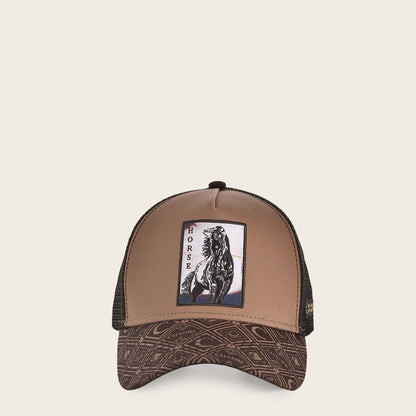 Gorra Cuadra con Parche de Caballo