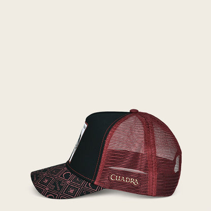 Gorra Cuadra con Parche de Pitón