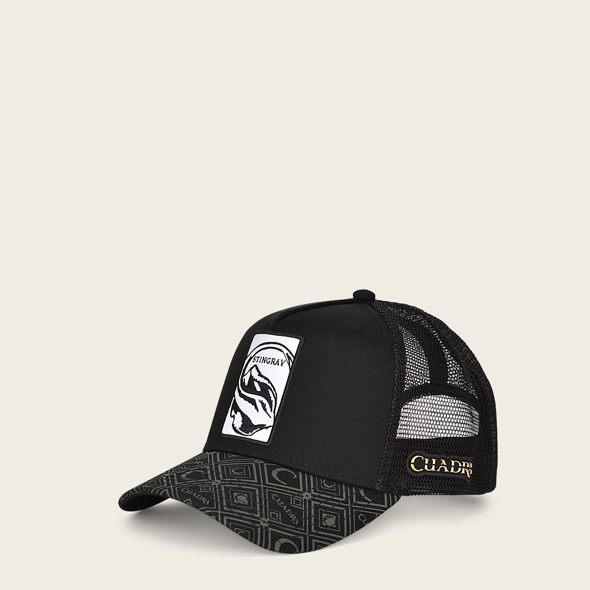 Gorra Cuadra con Parche de Mantarraya